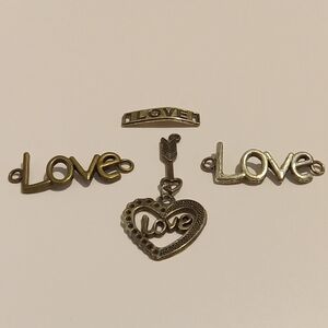 Love Charms Set in Gold and Silver